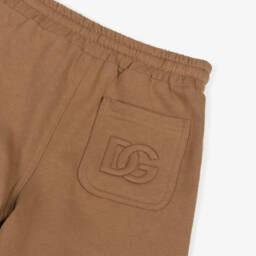 Dolce & Gabbana-Boys Classic Brown Jersey Shorts | Childrensalon Outlet