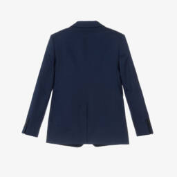 Dolce & Gabbana-Boys Classic Navy Cotton Jacket | Childrensalon Outlet