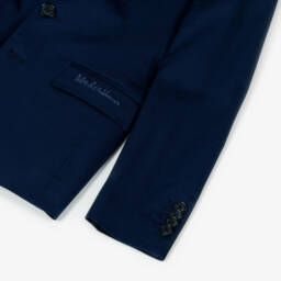 Dolce & Gabbana-Boys Classic Navy Cotton Jacket | Childrensalon Outlet