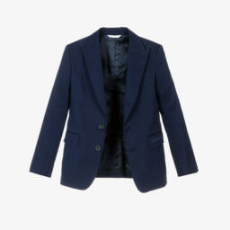 Dolce & Gabbana-Boys Classic Navy Cotton Jacket | Childrensalon Outlet