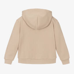 Dolce & Gabbana-Boys Cotton Beige Zip Hoodie | Childrensalon Outlet