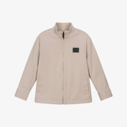 Dolce & Gabbana-Boys Cotton Beige Zip Jacket | Childrensalon Outlet