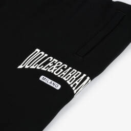 Dolce & Gabbana-بنطلون رياضي فارسيتي قطن لون أسود للأولاد | Childrensalon Outlet