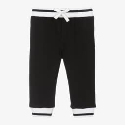 Dolce & Gabbana-Boys Cotton Black Trousers | Childrensalon Outlet