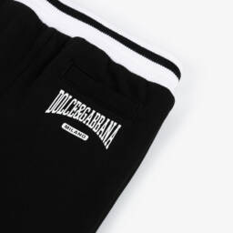 Dolce & Gabbana-Boys Cotton Black Trousers | Childrensalon Outlet