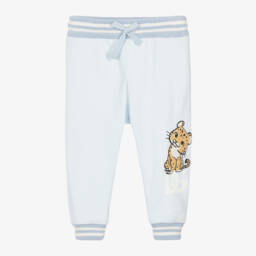 Dolce & Gabbana-Boys Cotton Blue Leopard Trousers | Childrensalon Outlet