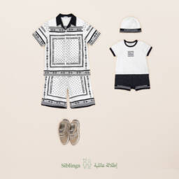 Dolce & Gabbana-شورت قطني للأولاد بلمسة باندا | Childrensalon Outlet