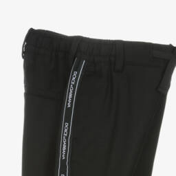 Dolce & Gabbana-Boys Dark Wool Twill Trousers | Childrensalon Outlet