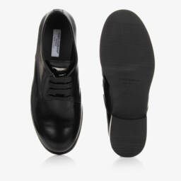 Dolce & Gabbana-Boys Elegant Black Leather Lace-Ups | Childrensalon Outlet