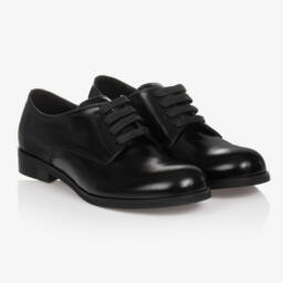 Dolce & Gabbana-Boys Elegant Black Leather Lace-Ups | Childrensalon Outlet