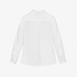 Dolce & Gabbana-قميص فاخر من الكتان للأولاد بشعار مميز | Childrensalon Outlet