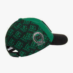 Dolce & Gabbana-Boys Green & Black Logo Cap | Childrensalon Outlet