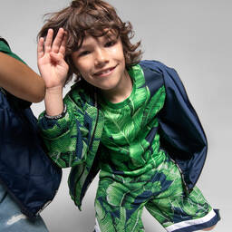 Dolce & Gabbana-Boys Green Cotton Banana Leaf T-Shirt | Childrensalon Outlet