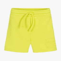 Dolce & Gabbana-Boys Green Embossed Logo Cotton Shorts | Childrensalon Outlet