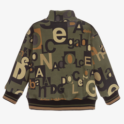 Dolce & Gabbana-Boys Green Logo Zip-Up Top | Childrensalon Outlet