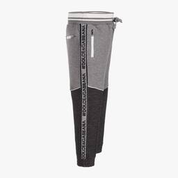 Dolce & Gabbana-Boys Grey Cotton Joggers | Childrensalon Outlet