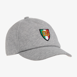 Dolce & Gabbana-Boys Grey Italy DG Logo Cap | Childrensalon Outlet