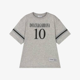 Dolce & Gabbana-Boys Grey Soft Cotton Tee | Childrensalon Outlet