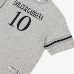 Dolce & Gabbana-Boys Grey Soft Cotton Tee | Childrensalon Outlet