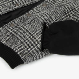 Dolce & Gabbana-Boys Grey Wool Bomber Jacket | Childrensalon Outlet