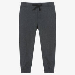 Dolce & Gabbana-Серые шерстяные нарядные джоггеры | Childrensalon Outlet