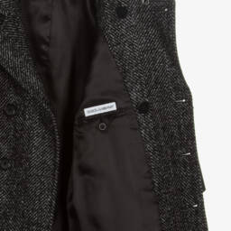 Dolce & Gabbana-Boys Herringbone Wool Jacket | Childrensalon Outlet