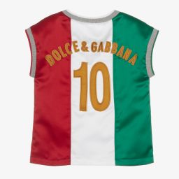 Dolce & Gabbana-Футболка в цветах итальянского флага для мальчиков | Childrensalon Outlet