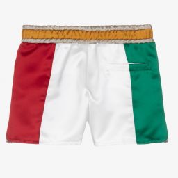 Dolce & Gabbana-Boys Italy DG Satin Shorts | Childrensalon Outlet