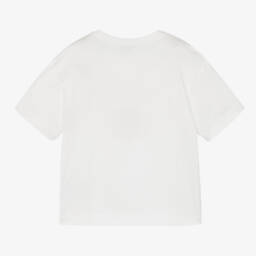Dolce & Gabbana-Boys Ivory Cotton Emblem Tee | Childrensalon Outlet