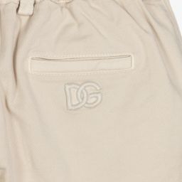 Dolce & Gabbana-Boys Ivory Cotton Shorts | Childrensalon Outlet
