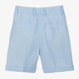 Dolce & Gabbana-Boys Light Blue Tailored Shorts | Childrensalon Outlet