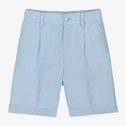 Dolce & Gabbana-Boys Light Blue Tailored Shorts | Childrensalon Outlet