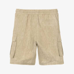 Dolce & Gabbana-Boys Linen Beige Adventure Shorts | Childrensalon Outlet