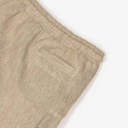 Dolce & Gabbana-Boys Linen Beige Adventure Shorts | Childrensalon Outlet