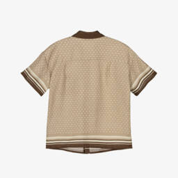 Dolce & Gabbana-Кремовая льняная рубашка с узором для мальчиков | Childrensalon Outlet