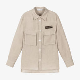 Dolce & Gabbana-Boys Linen Shirt with Pockets | Childrensalon Outlet