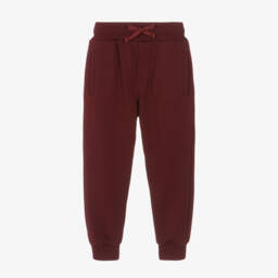 Dolce & Gabbana-Boys Maroon Cotton Joggers | Childrensalon Outlet