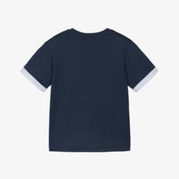 Dolce & Gabbana-Boys Nautical Blue Cotton Tee | Childrensalon Outlet
