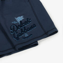 Dolce & Gabbana-Boys Nautical Blue Logo Shorts | Childrensalon Outlet