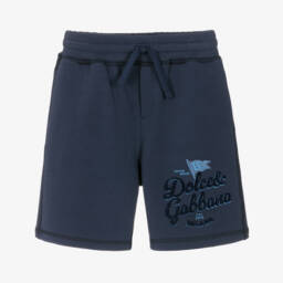 Dolce & Gabbana-Boys Nautical Blue Logo Shorts | Childrensalon Outlet