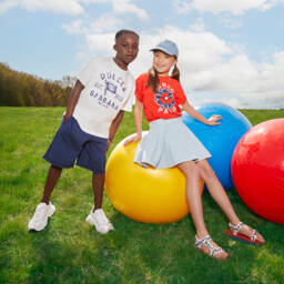 Dolce & Gabbana-Boys Nautical Blue Logo Shorts | Childrensalon Outlet