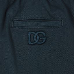 Dolce & Gabbana-Boys Navy Blue Cotton Shorts | Childrensalon Outlet