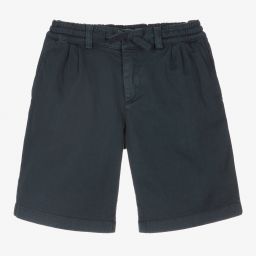 Dolce & Gabbana-Boys Navy Blue Cotton Shorts | Childrensalon Outlet