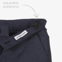 Dolce & Gabbana-Boys Navy Blue Linen Trousers | Childrensalon Outlet