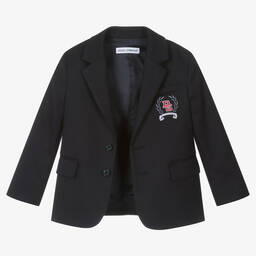 Dolce & Gabbana-Синий шерстяной блейзер | Childrensalon Outlet