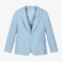 Dolce & Gabbana-بليزر كتان لون أزرق للأولاد | Childrensalon Outlet
