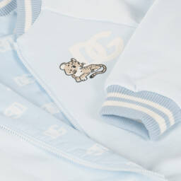 Dolce & Gabbana-Голубая двусторонняя куртка- бомбер для малышей | Childrensalon Outlet