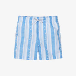 Dolce & Gabbana-شورت سباحة مقلم لون أزرق فاتح للأولاد | Childrensalon Outlet