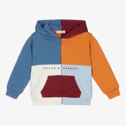 Dolce & Gabbana-Boys Patchwork Zip-Up Top | Childrensalon Outlet