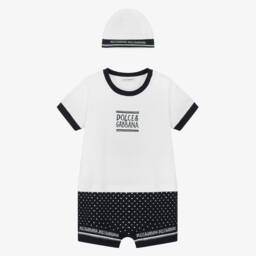 Dolce & Gabbana-Boys Soft Cotton Blue Ensemble | Childrensalon Outlet